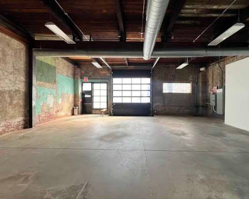 Warehouse interior with pallet racking